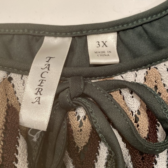 Taverna Multicolored Chevron Lace Tunic - Picture 3 of 7